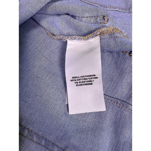 Bagatelle Collection Jeans Womens Size 30 Wide Leg Crop Denim Patch Pockets E141 - Picture 7 of 13